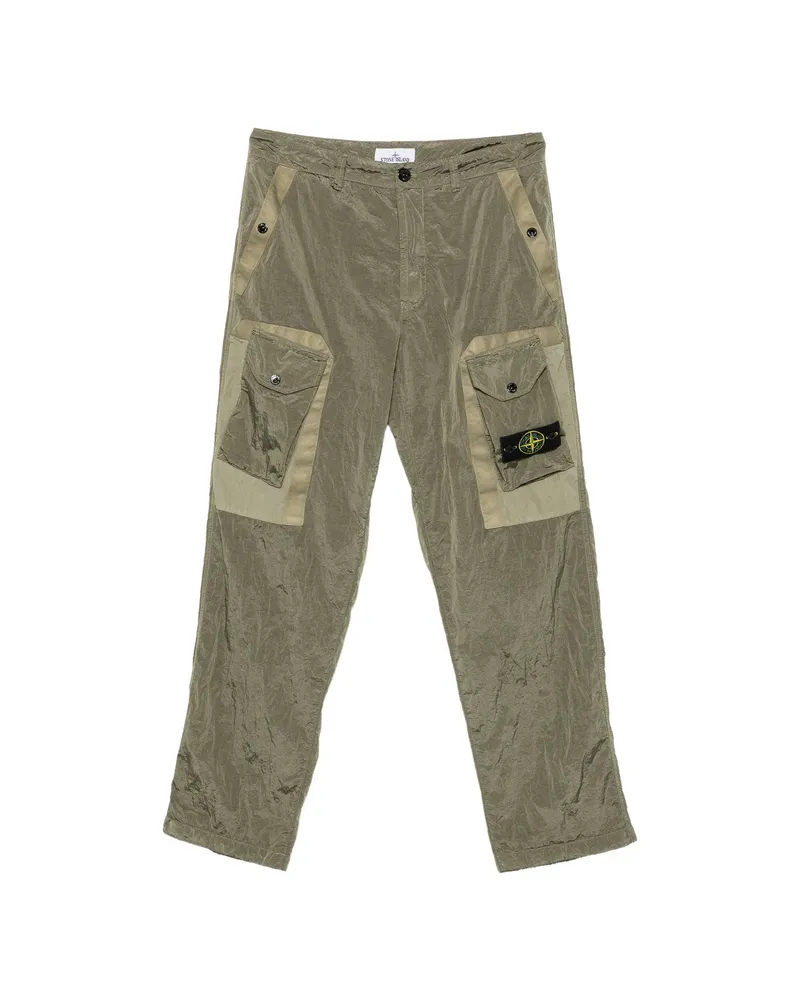 Stone Island Logo-patch Cargo Pants Green
