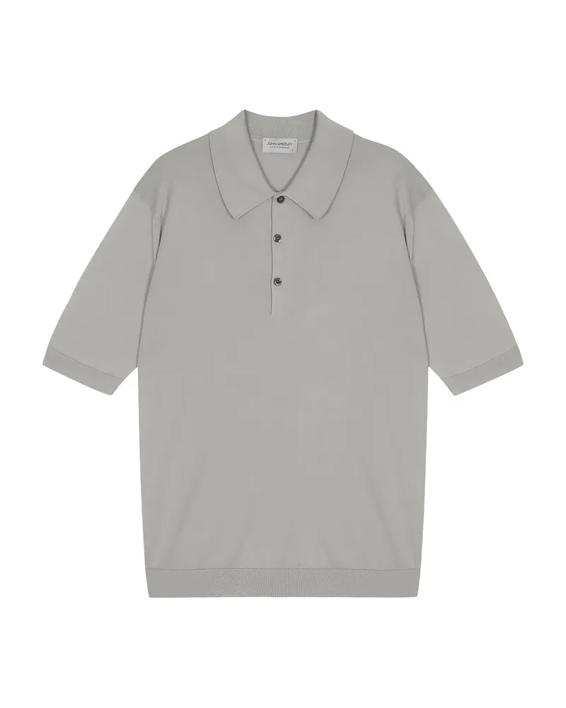 John Smedley Cotton Polo Shirt Grey