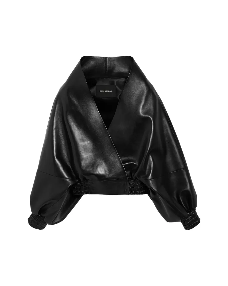 Balenciaga Wrap Wide-sleeve Jacket Black