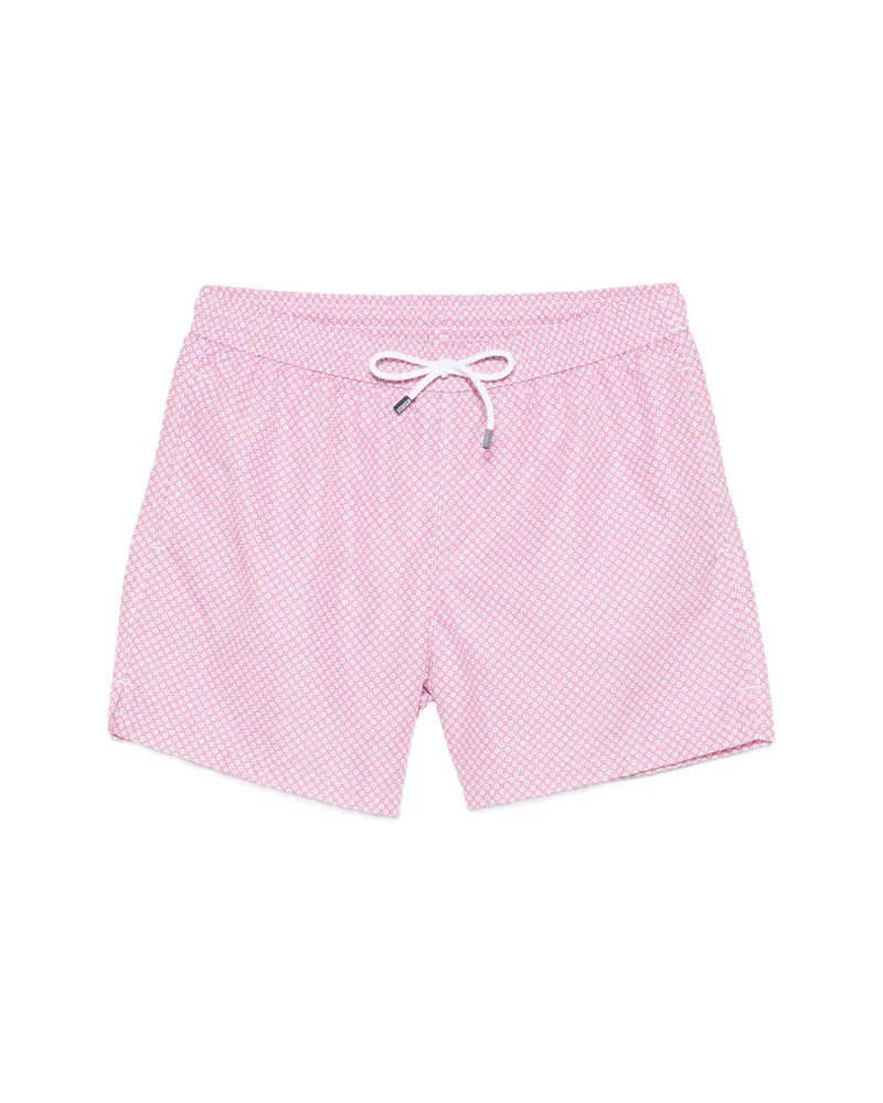 Fedeli Print Swim Shorts Pink