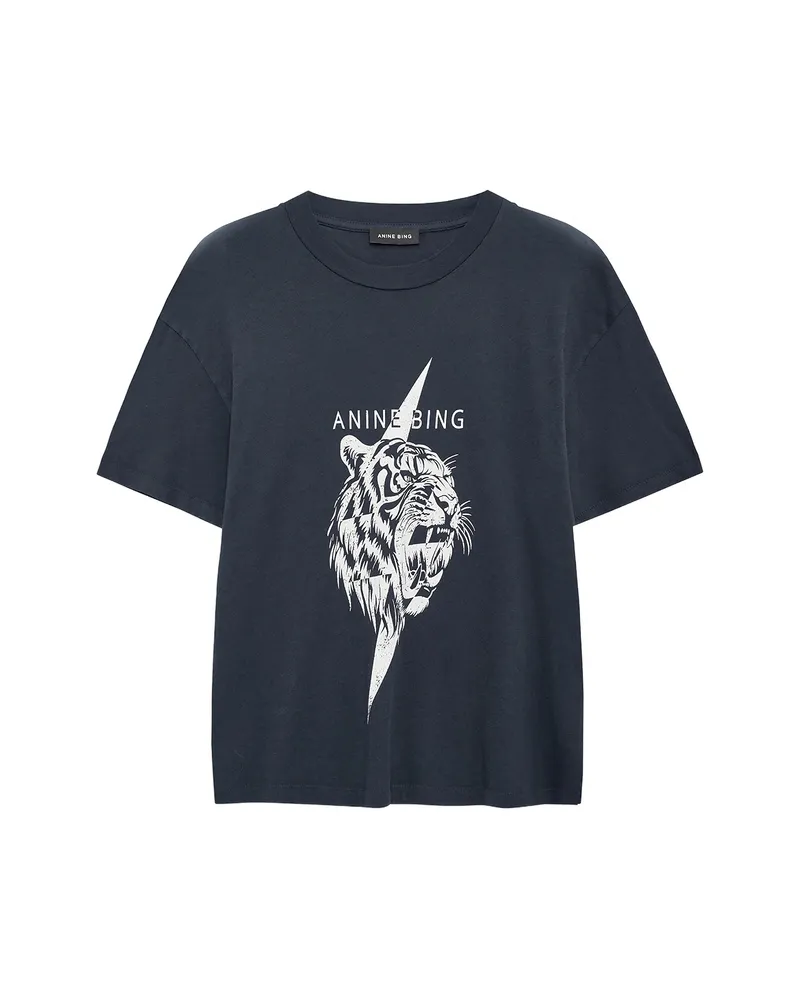 Anine Bing Wagner Tiger-graphic T-shirt Blue