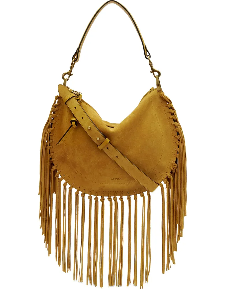 Isabel Marant Oskan Soft Fringed Shoulder Bag Brown