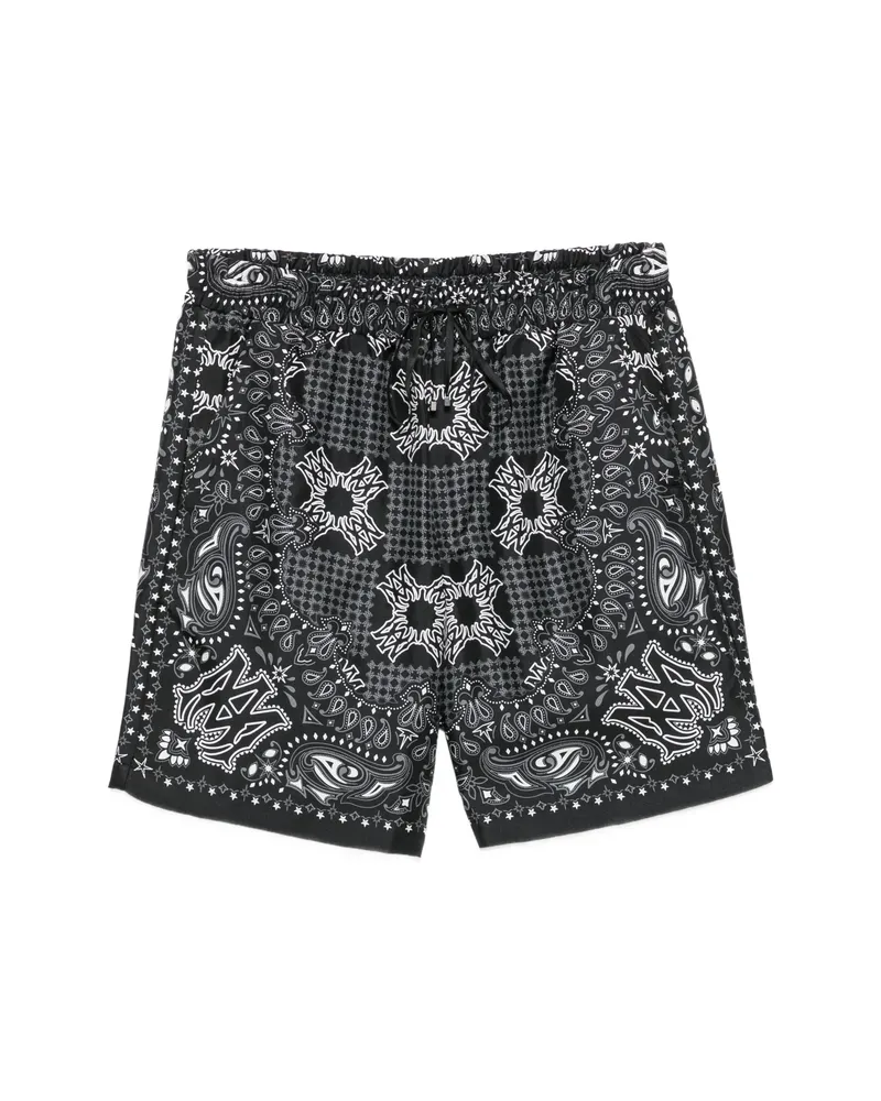 Amiri Bandana-print Drawstring Shorts Black