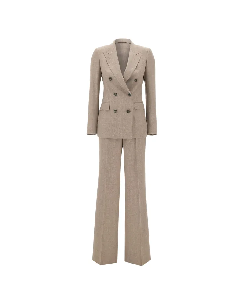 Tagliatore Double-breasted Wool Suit Grey