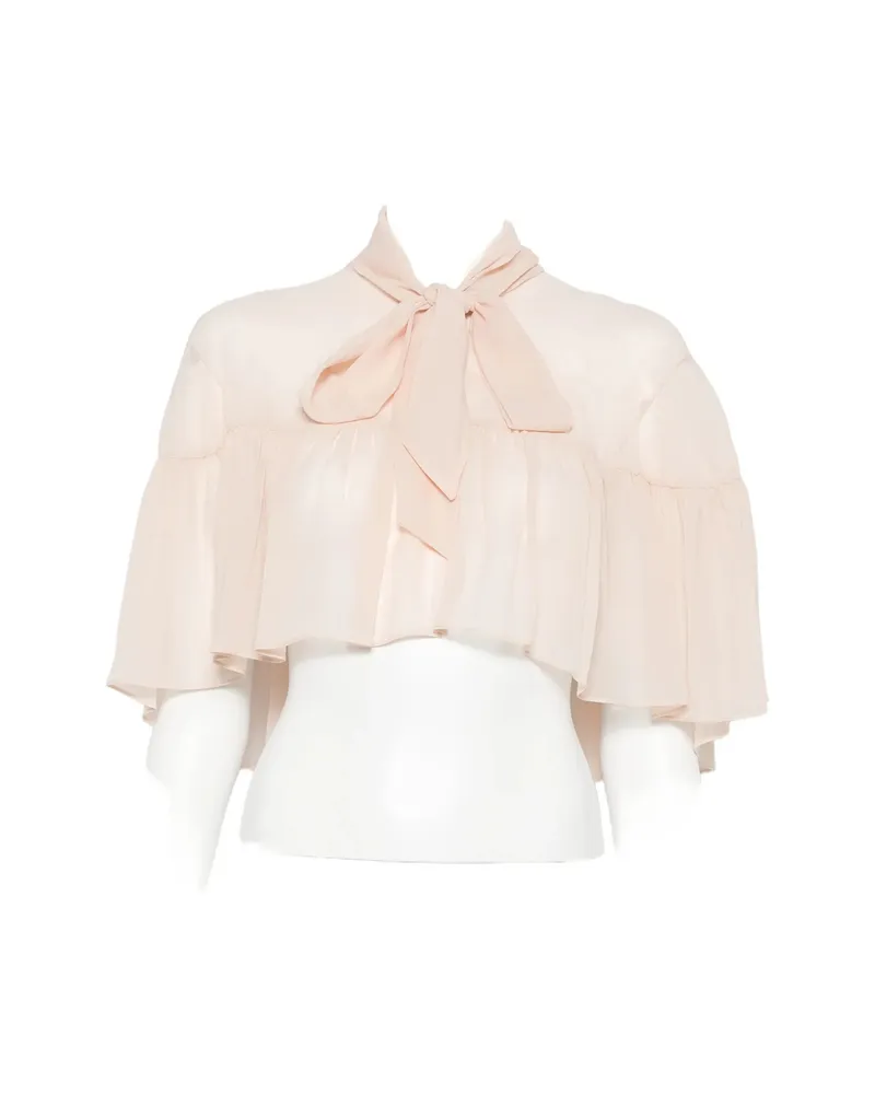 Max Mara Tie Cape Blouse Pink