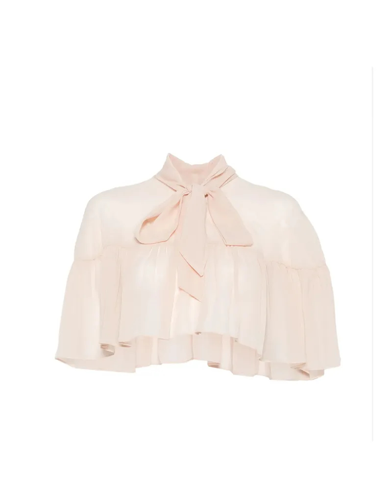 Max Mara Tie Cape Blouse Pink