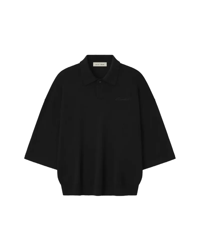 Fear of God Essentials Logo-embroidered Polo Shirt Black