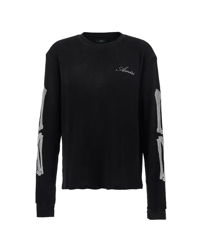 Amiri Bones-motif T-shirt Black