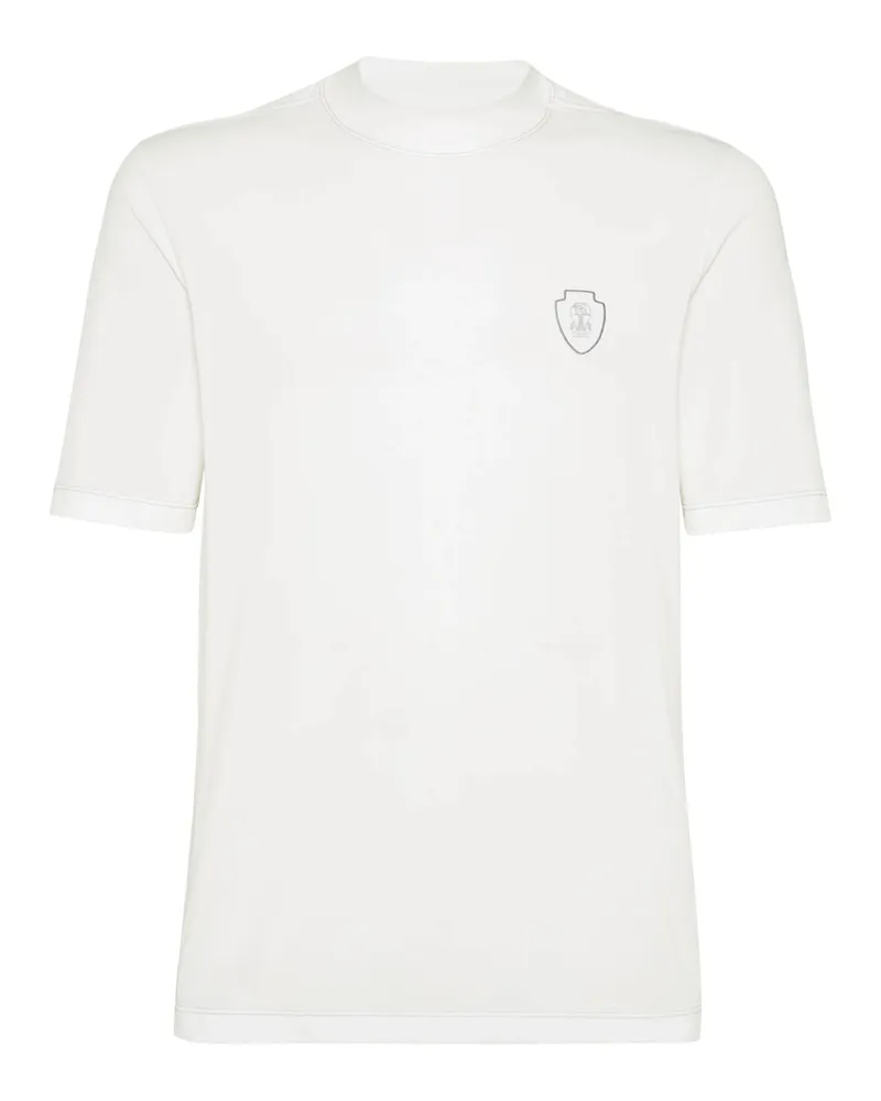 Brunello Cucinelli Logo-appliqué T-shirt White