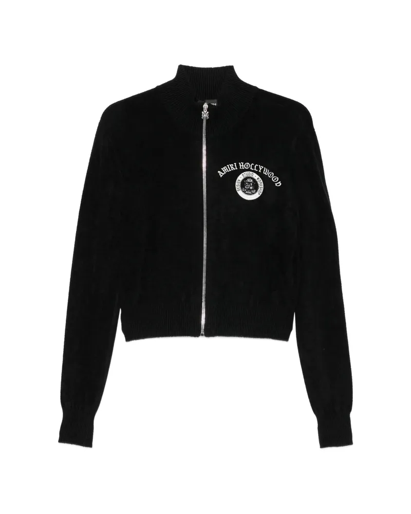 Amiri Logo-embroidered Cardigan Black