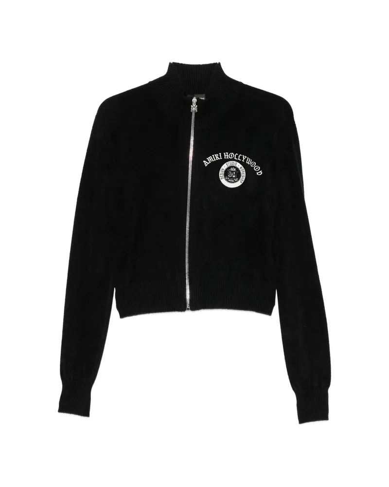 Amiri Logo-embroidered Cardigan Black