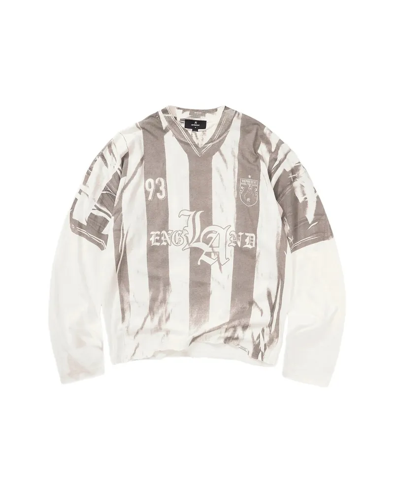REPRESENT Printed Long Sleeve T-shirt White