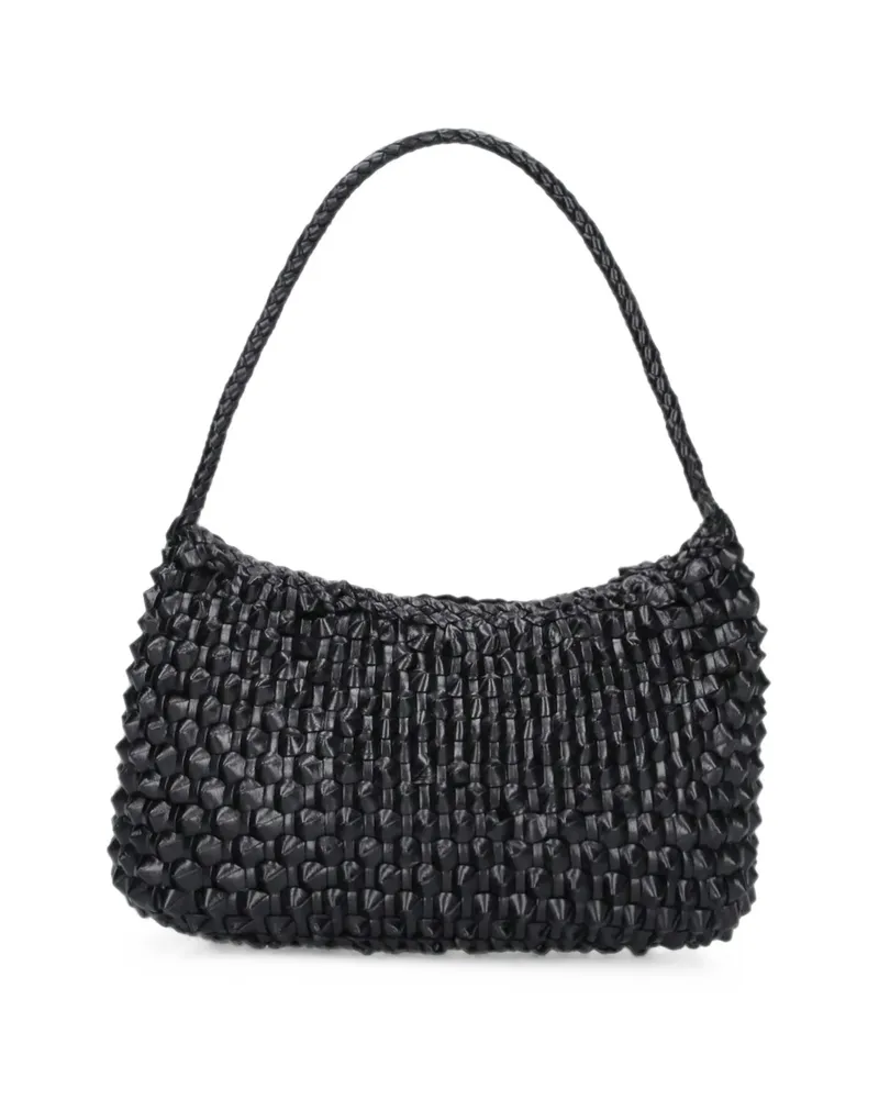 Dragon Diffusion Basil Cactus Buffalo Leather Shoulder Bag Black