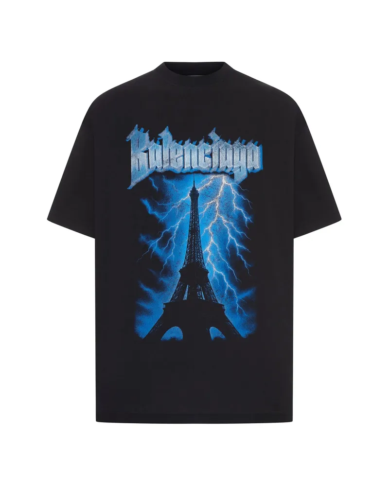 Balenciaga Print T-shirt Black