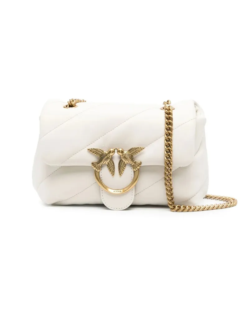 Pinko Quilted Shoulder Bag White