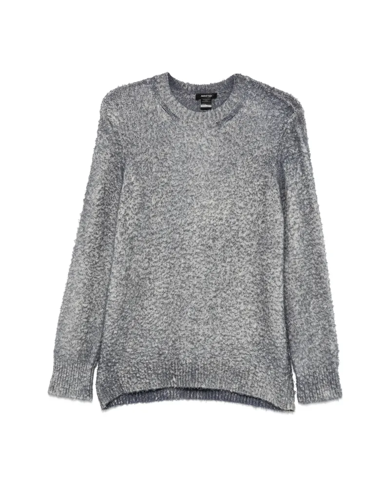 Avant Toi Bouclé-knit Crew-neck Knitwear Grey