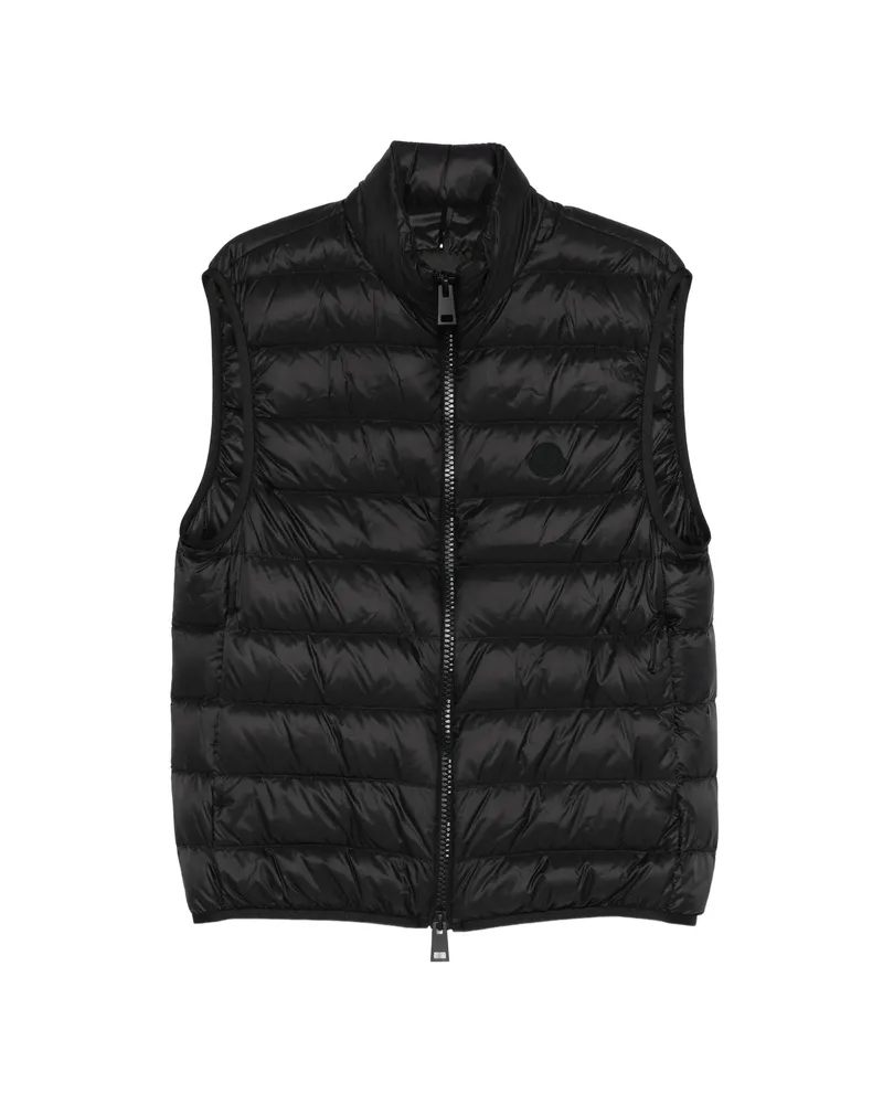 Moncler Zip Quilted Gilet Black