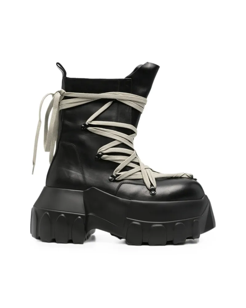 Rick Owens Megalace Lace-up Boots Black