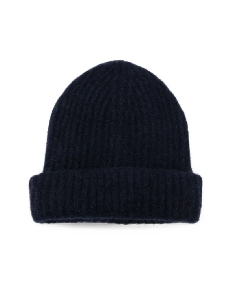 Roberto Collina Ribbed-knit Beanie Hat Blue