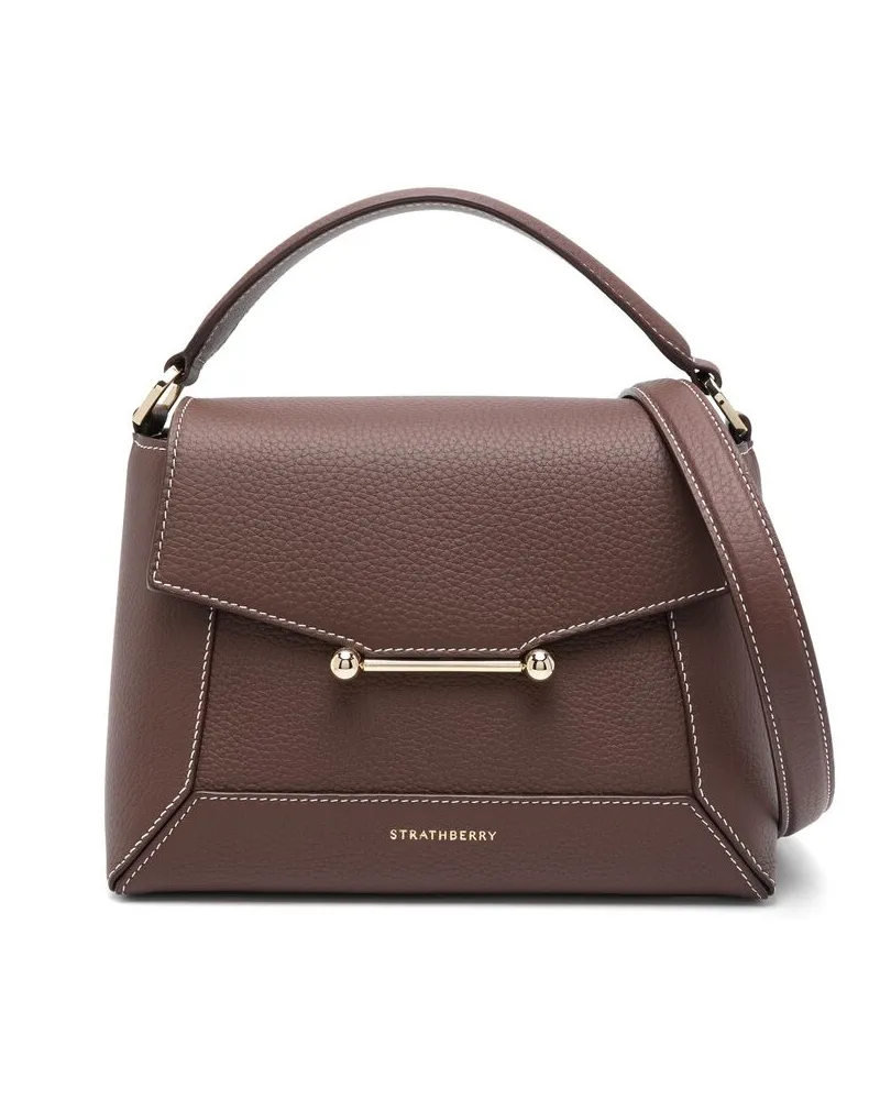 Strathberry Mosaic Tote Bag Brown