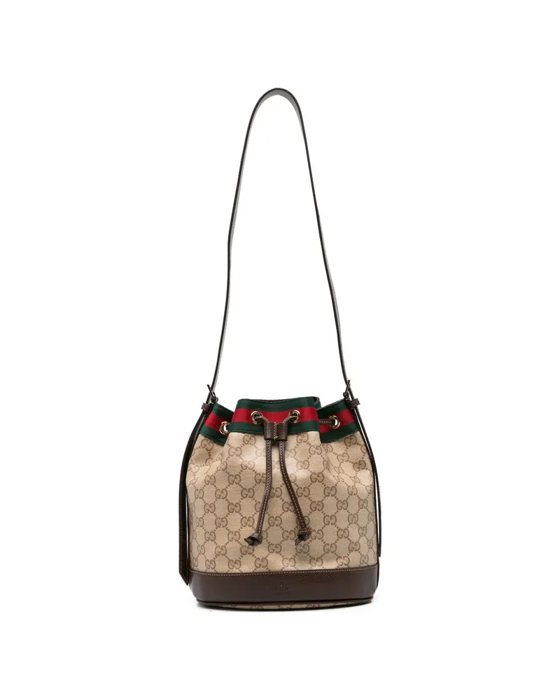 Gucci GG Supreme Web-stripe Tote Bag Neutrals