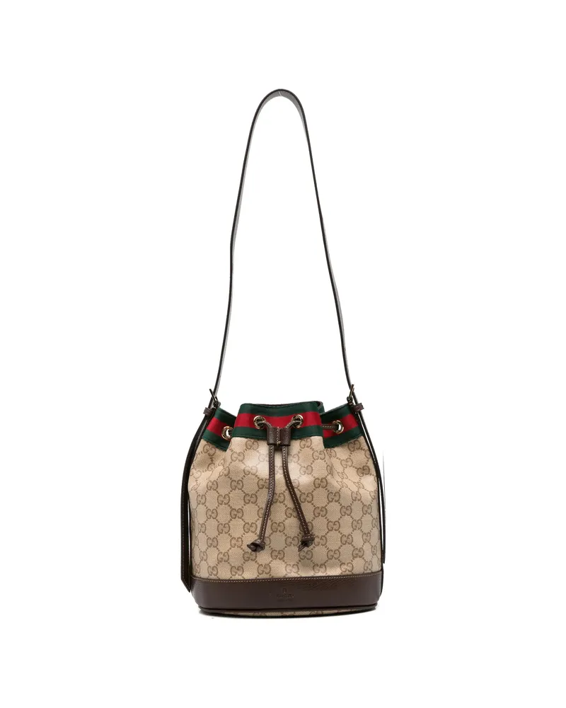 Gucci Small Venice GG Supreme Bucket Bag Neutrals