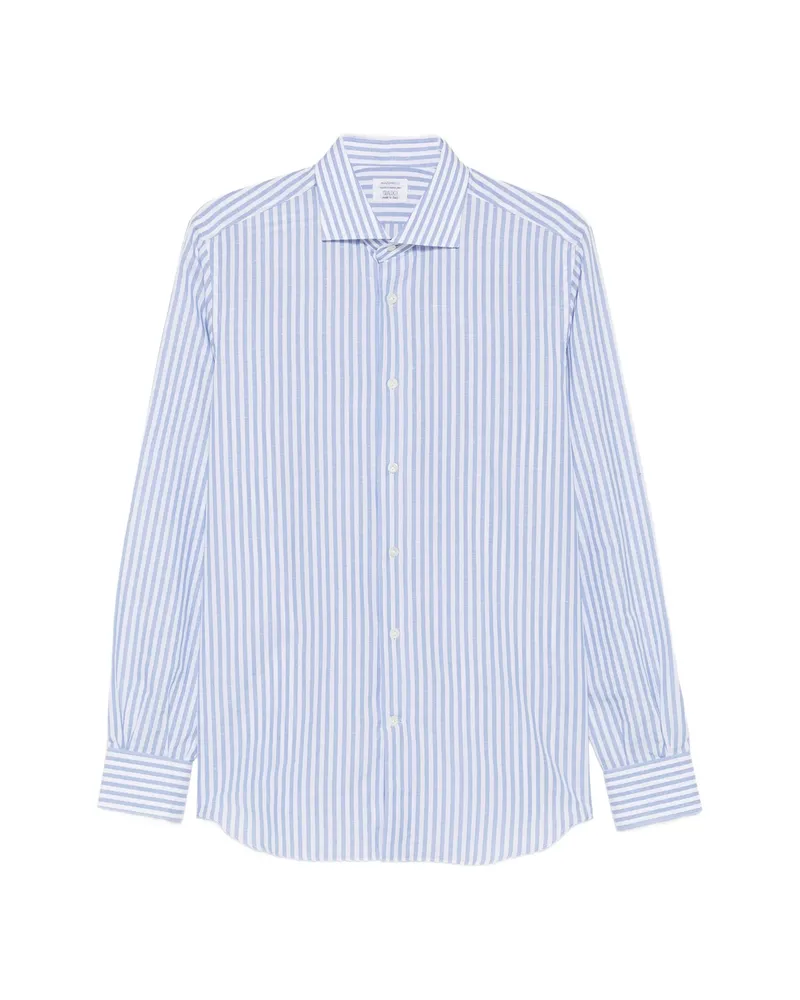 MAZZARELLI Vertical-stripe Shirt Blue