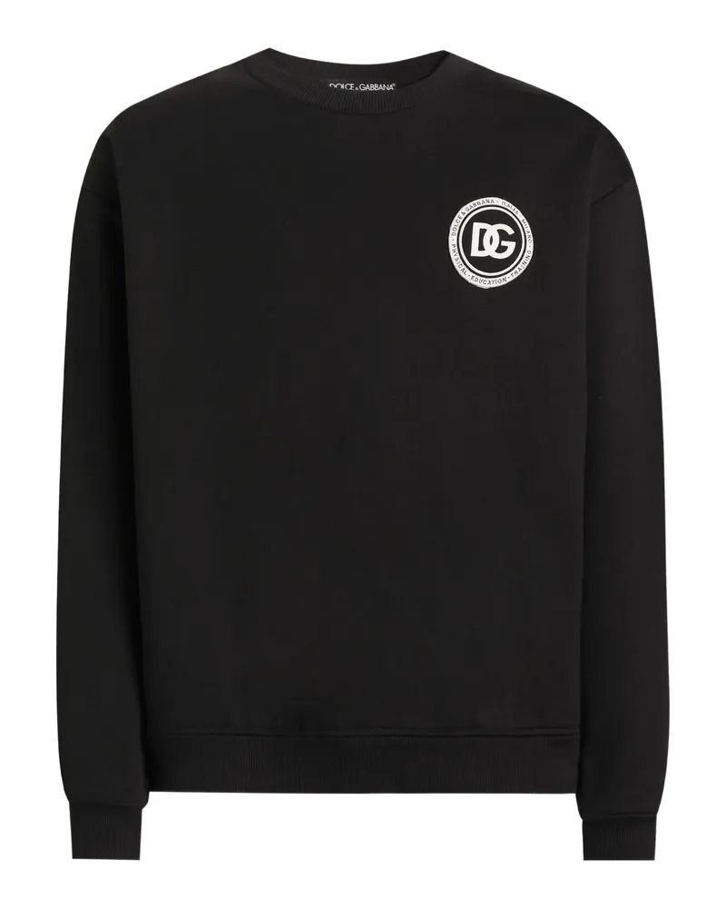 Dolce & Gabbana Logo Patch Sweatshirt Black