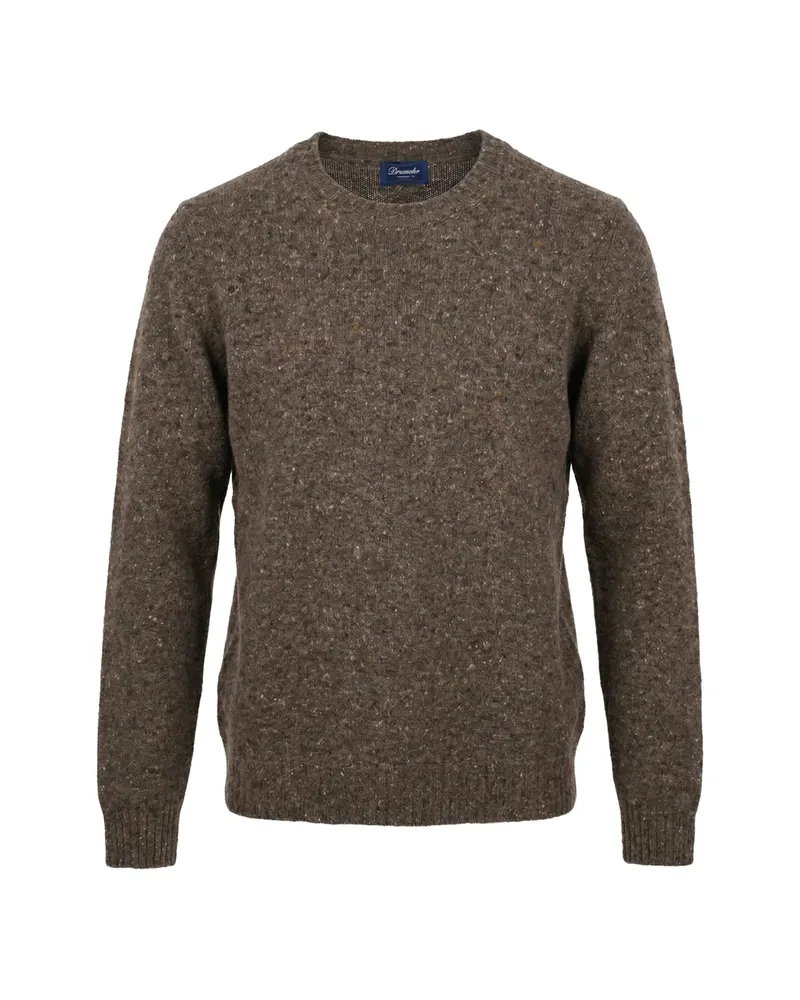 Drumohr  Flecked-knit Wool Sweater Brown