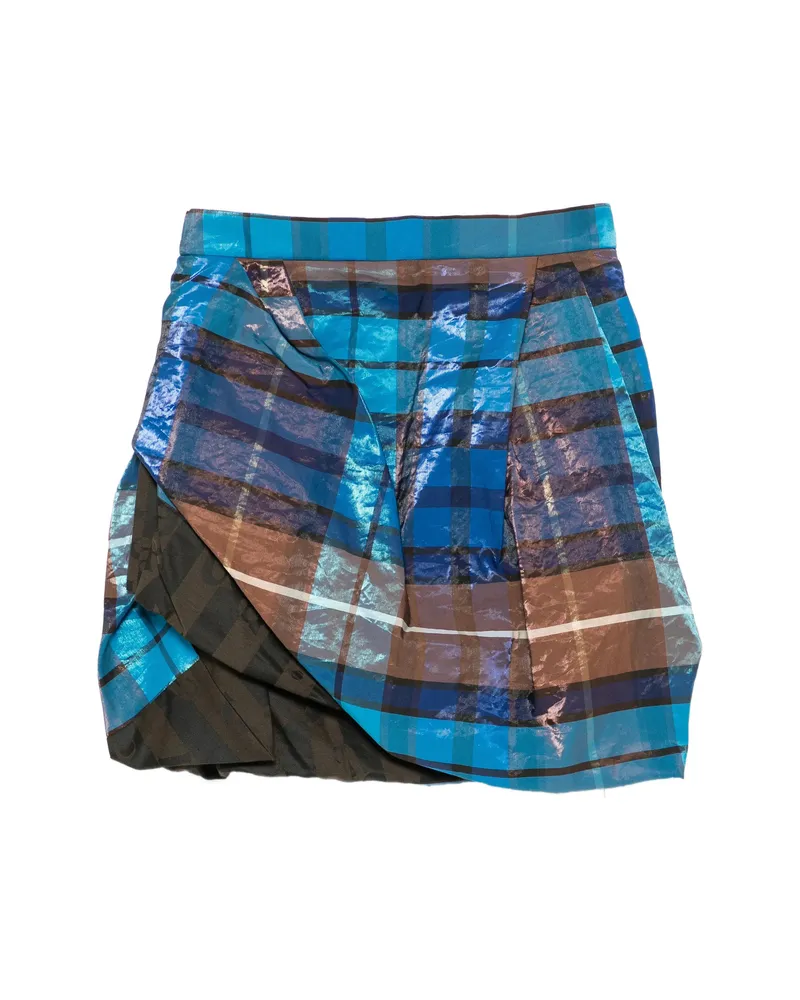 Vivienne Westwood Zora Plaid-pattern Mini Skirt Blue
