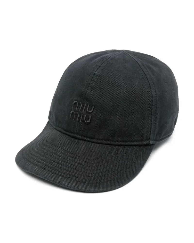Miu Miu Drill Baseball Cap Black