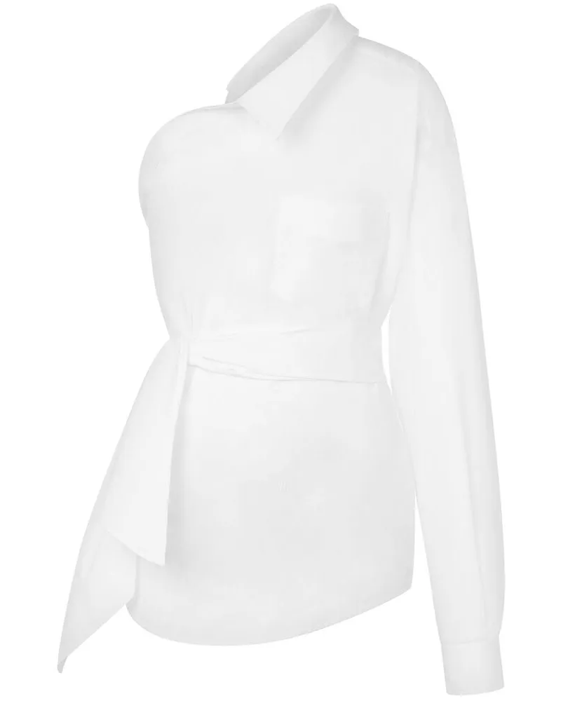 Moschino Off-shoulder Shirt White
