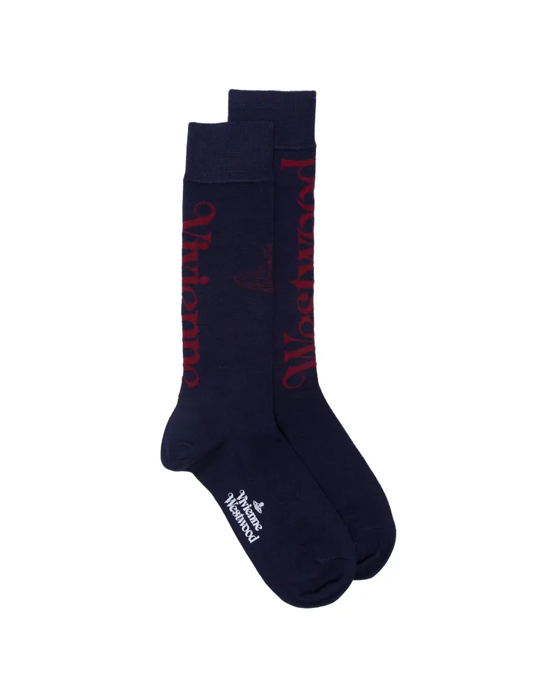 Vivienne Westwood Orb Logo-print Socks Blue