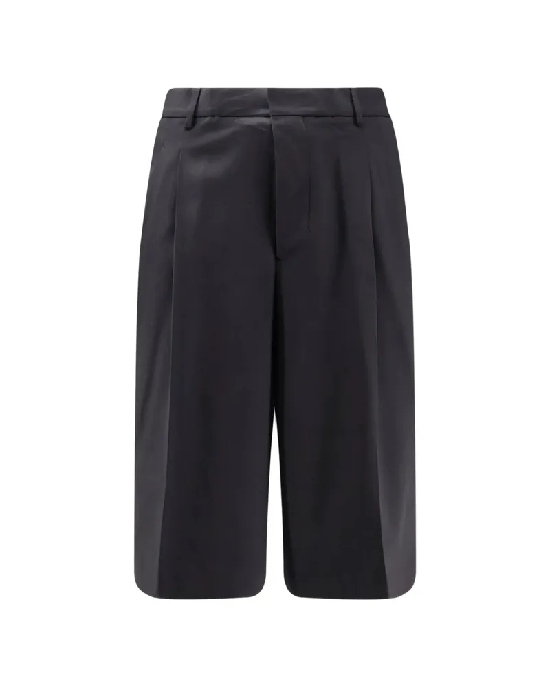 AMI Paris Pleated Tailored Shorts Black