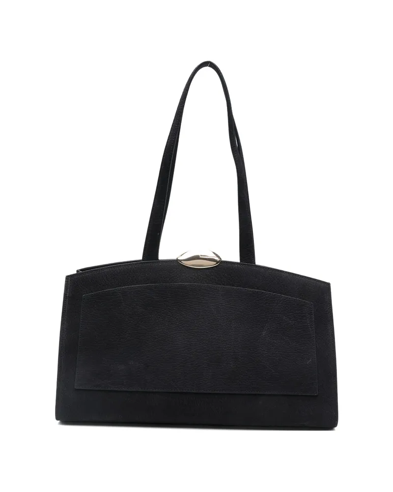 Benedetta Bruzziches Large Serena Front-pocket Kiss-lock Tote Bag Black