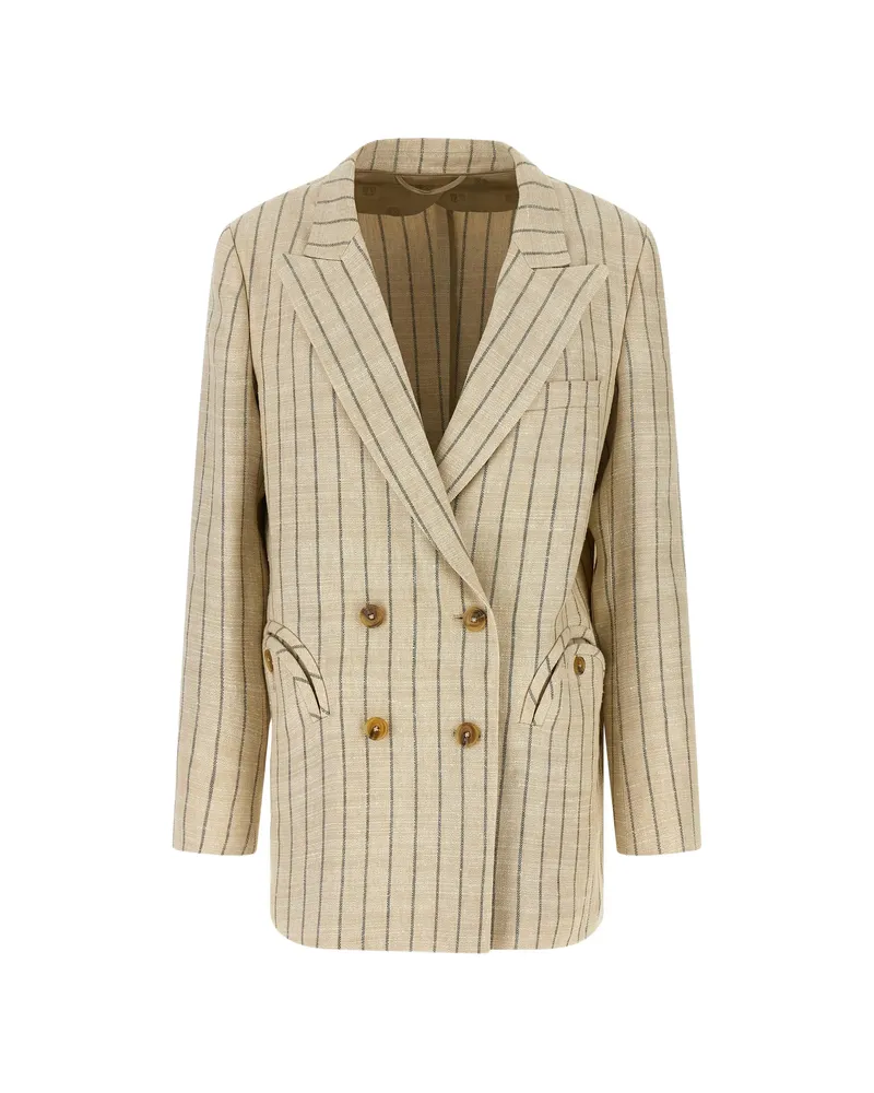 Blazé Milano Serene Everyday Double-breasted Blazer Neutrals
