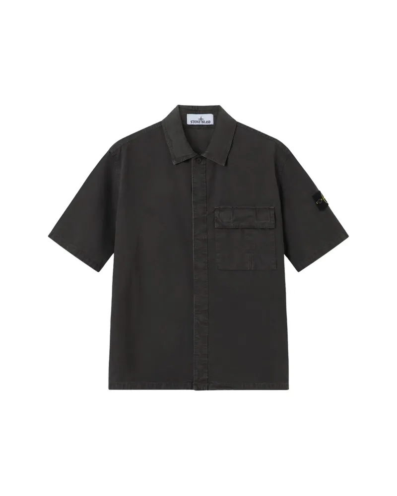 Stone Island Compass-badge Short-sleeved Shirt Grey