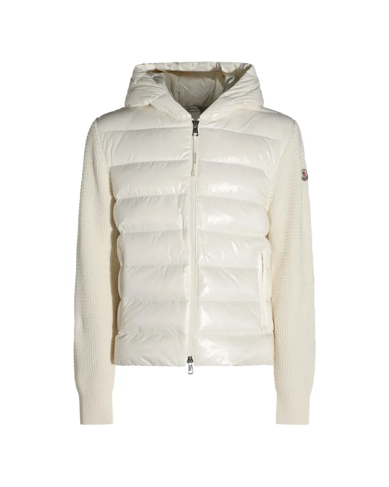 Moncler Padded Panelled Hoodie White