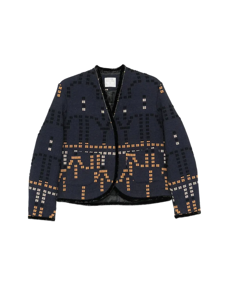 forte_forte Long-sleeve Buttoned Jacket Blue