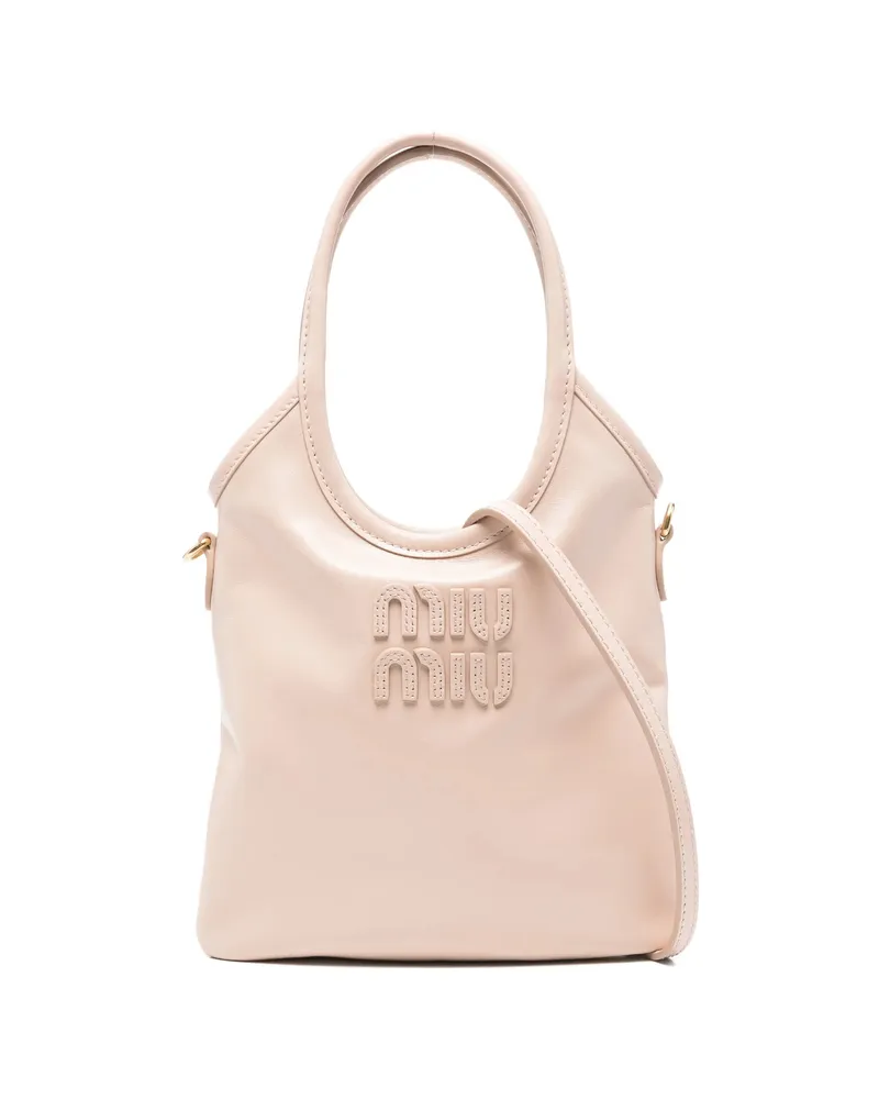 Miu Miu Logo-embossed Tote Bag Pink