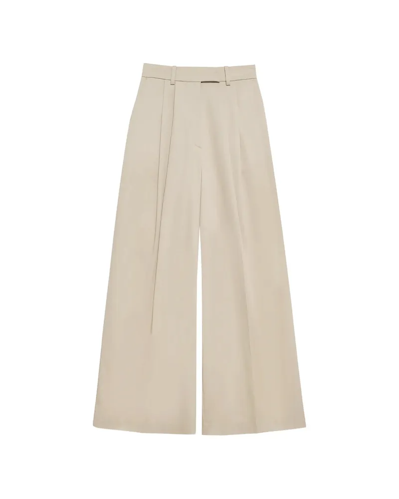 Anine Bing Lou Pleated Trousers Neutrals