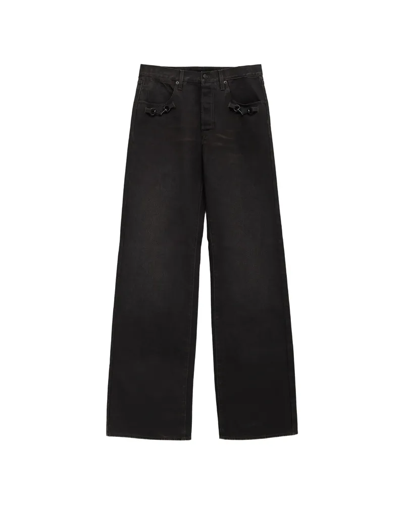 Gucci Horsebit Wide-leg Jeans Brown