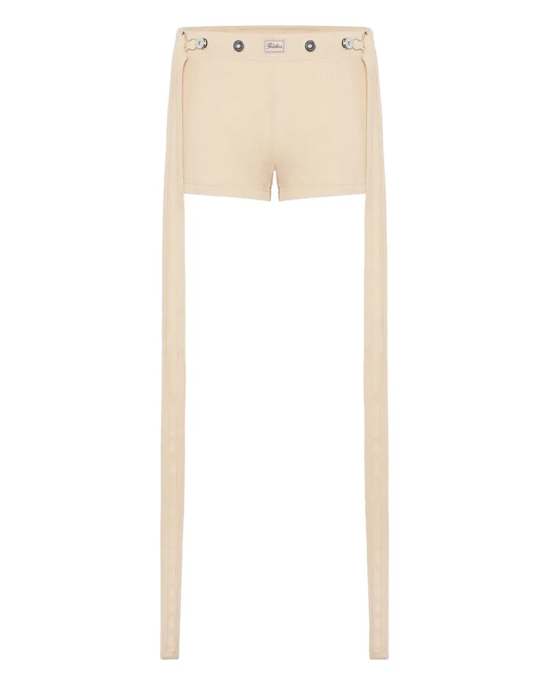 Jean Paul Gaultier Ribbed Shorts Neutrals