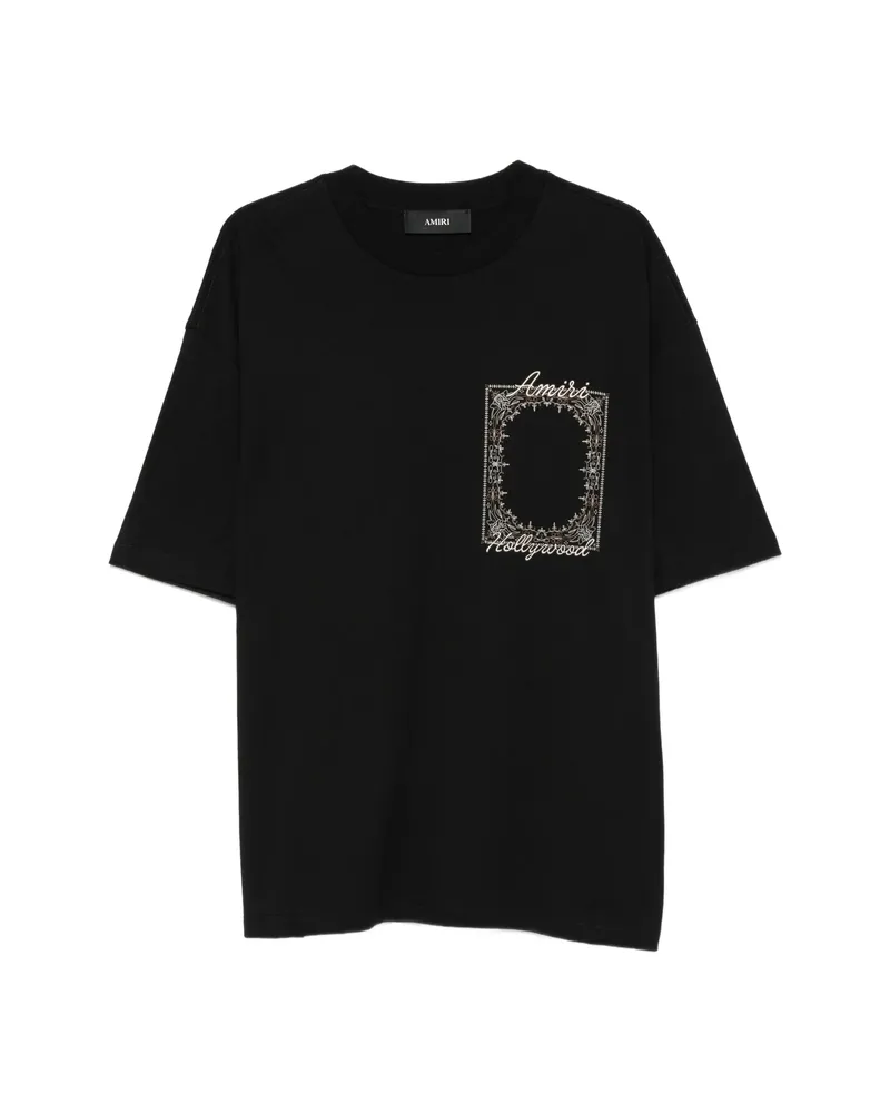 Amiri Logo-print Cotton T-shirt Black