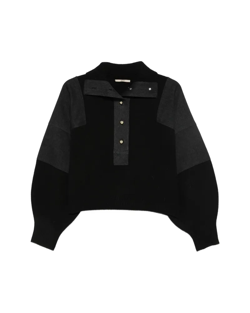 Sessùn Colour-block High-neck Sweater Grey