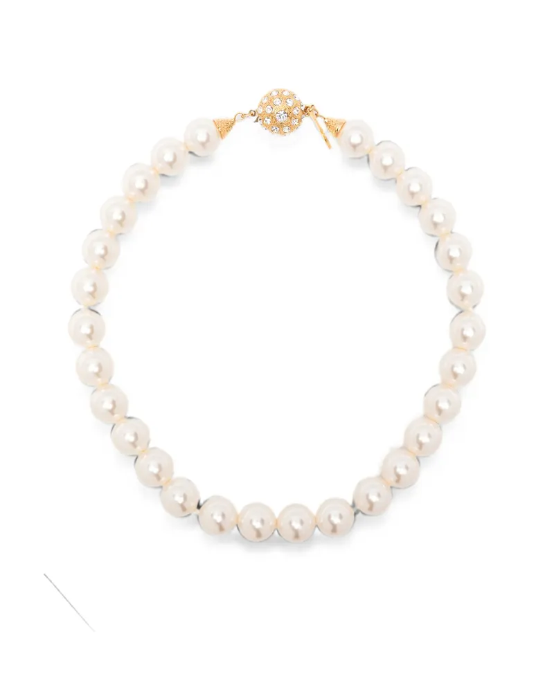 Alessandra Rich Logo-engraved Necklace Neutrals