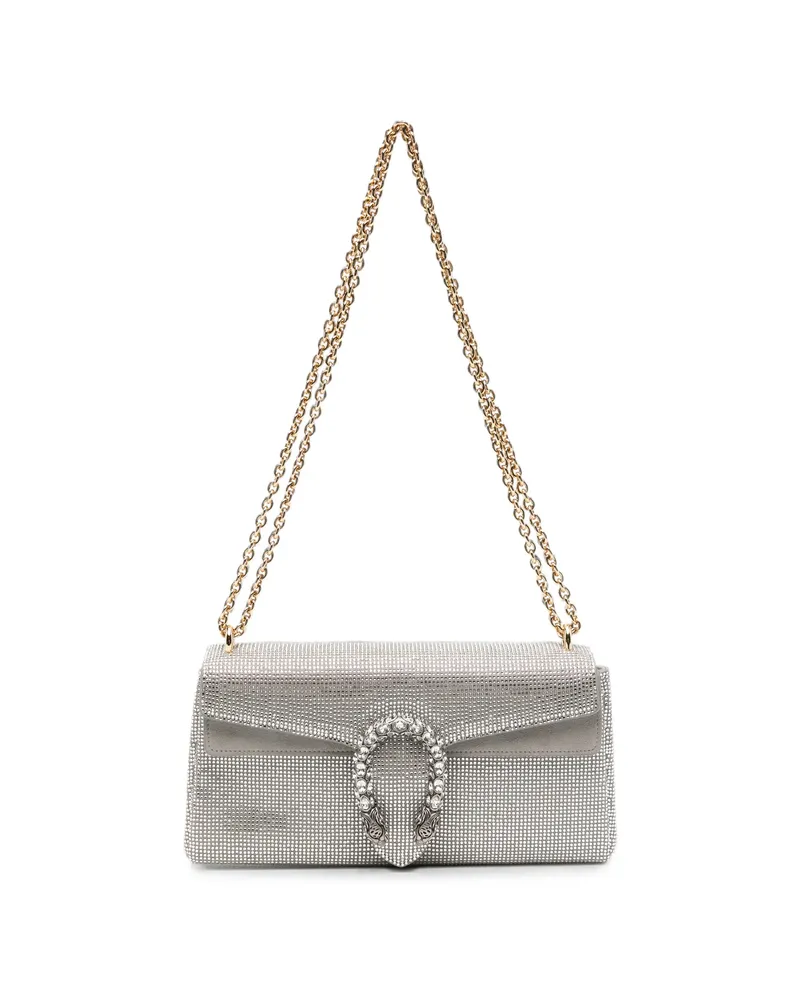 Gucci Dionysus Crystal-embellished Shoulder Bag Silver