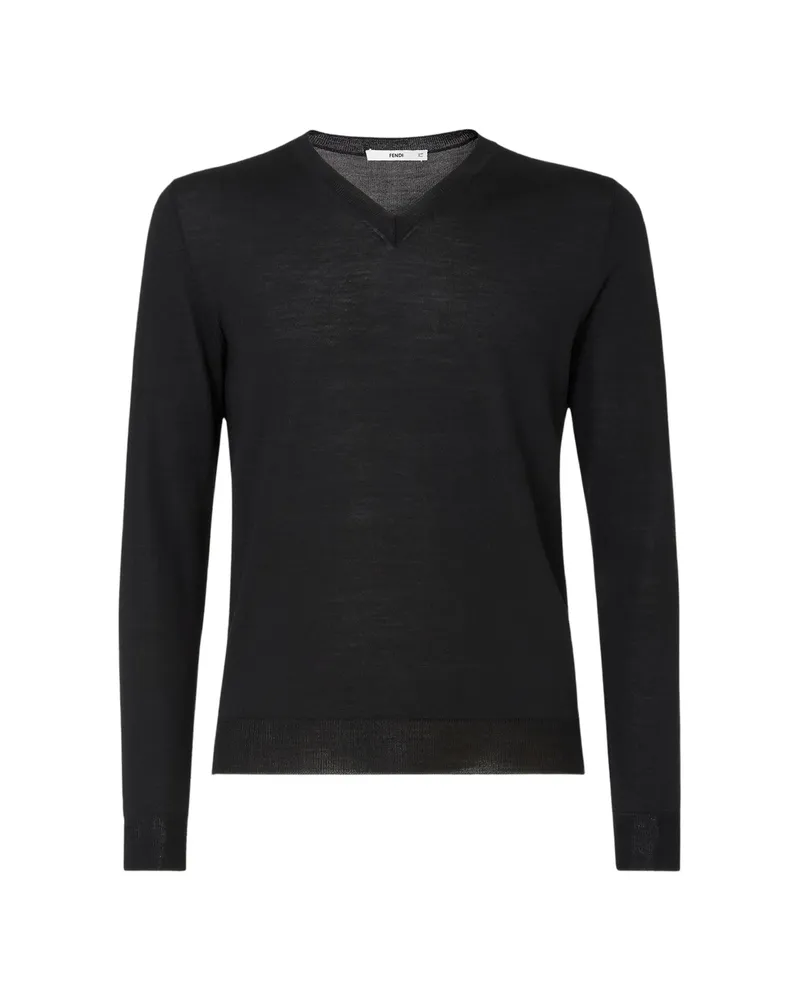 Fendi Black Wool Pullover Black