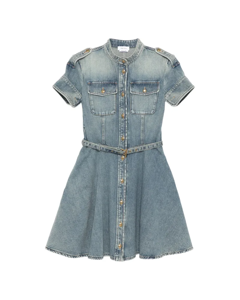 Alexander McQueen Denim Mini Dress Blue