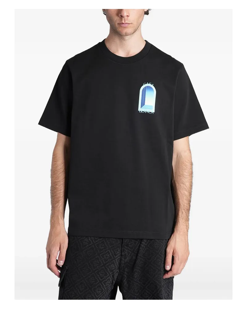 Casablanca Paris L'Arche Gradient T-shirt Black